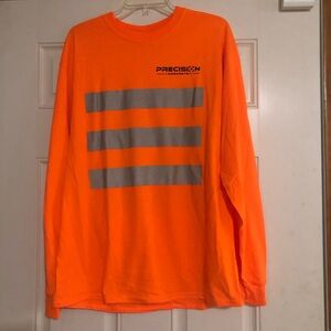 Men's Bright Orange Long Sleeve Shirt, Large, NWOT
